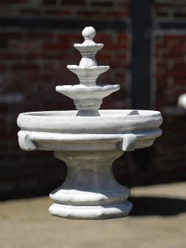 Fontaine de jardin classique – 120 cm – pierre – jeu d’eau lourd