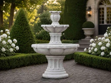 Fontaine en pierre – 100 cm – décoration de jardin en pierre naturelle