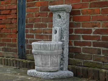 Fontaine classique en pierre avec seau décoratif – 80 cm de hauteur