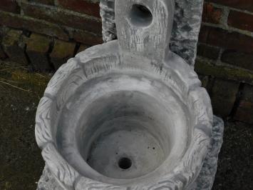 Fontaine classique en pierre avec seau décoratif – 80 cm de hauteur