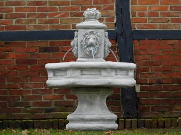 Springbrunnen Löwe XL - 125 cm - Stein - mit Wasserspeiern