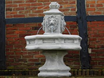 Springbrunnen Löwe XL - 125 cm - Stein - mit Wasserspeiern