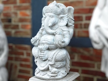 Ganesha - Steinstatue - 68 cm - klassisch weiß - Hinduismus