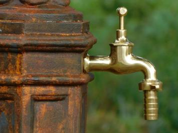 Exclusieve staande fontein, antieke waterkraan, aluminium, oxide