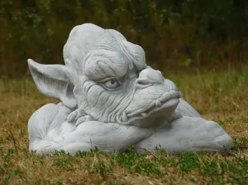 Gargoyle Gartenstatue – große Steinfigur – 42 cm breit