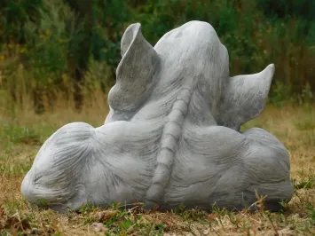 Gargouille de jardin – grande statue en pierre – 42 cm de large