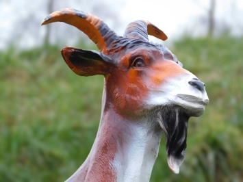 Chèvre avec barbe - statue en polystone - 60 cm - en couleur et en détail