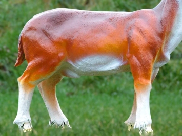 Ziege mit Bart - Polystone Statue - 60 cm - in Farbe und Detail