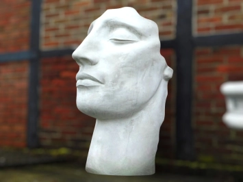 Statue de jardin en pierre « le visage » – 135 cm – exclusif