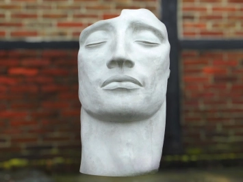 Statue de jardin en pierre « le visage » – 135 cm – exclusif