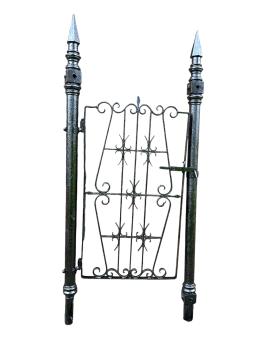 Antikes Gartentor - Schwarz - Vintage