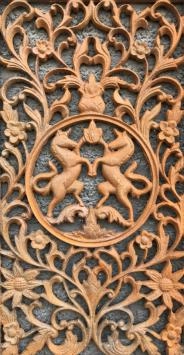 Deurrooster / raamrooster - balkonreling, gietijzer - rustiek