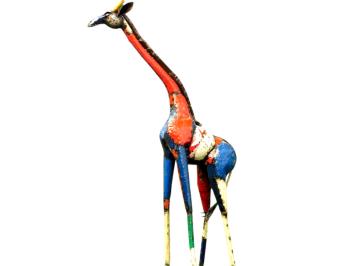 Giraffe ''Zawadi'' XL - 200 cm - Handgefertigtes Metall-Kunstwerk