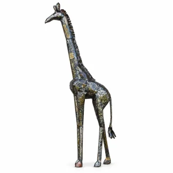 Giraffe 'Paulo' - handgemaakt uit Afrika - zwart met goud