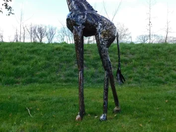 Giraffe 'Paulo' - handgemaakt uit Afrika - zwart met goud