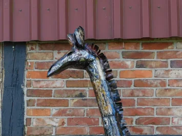 Giraffe 'Paulo' - handgemaakt uit Afrika - zwart met goud