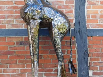 Giraffe 'Paulo' - handgemaakt uit Afrika - zwart met goud