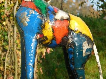 Girafe 'Mansa' - fabriquée à la main en Afrique - 155 cm - couleur