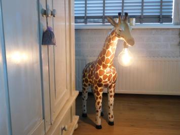 Bijzondere Giraffe lamp - 110cm - polystone