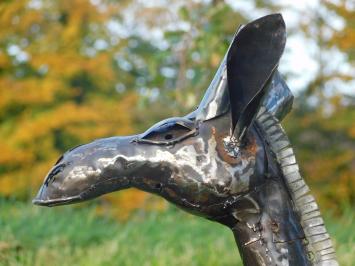 Giraffe Zuri XL - 200 cm - Handgemaakt Metalen Beeld