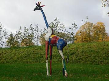 Giraffe Zamu XL - 205 cm - handgemaakt metalen kunstwerk