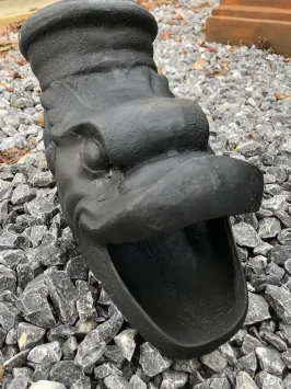 Bec de gouttière en forme de bouche de poisson – 35 cm – fonte – sortie eaux noires
