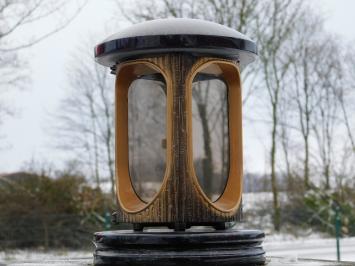 Grablaterne aus Granit – schwarz mit Gold – Grabschmuck