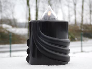 Grablaterne aus Granit – schwarz mit Gold – Grabschmuck