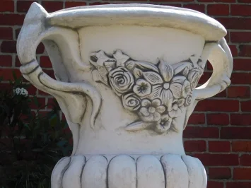 Vase de jardin à oreilles - 93 cm - pierre massive - décoration de jardin
