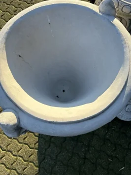 Vase de jardin à oreilles - 93 cm - pierre massive - décoration de jardin