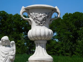 Vase de jardin à oreilles - 93 cm - pierre massive - décoration de jardin