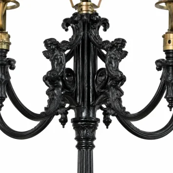 Gartenlaterne klassisch – 380 cm – Aluminium und Messing