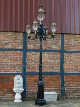 Lanterne de jardin classique - 380 cm - aluminium et laiton