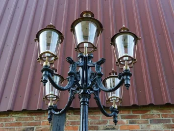 Lanterne de jardin classique - 380 cm - aluminium et laiton