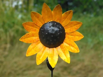 Zonnebloem tuinsteker - metaal - 110 cm - decoratieve bloem