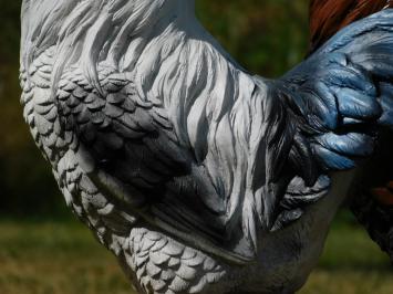 Grand coq décoratif en polystone – représentation réaliste