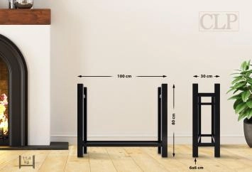 Rangement du bois de chauffage, étagère carrée, élégante et moderne, pour l'intérieur et l'extérieur