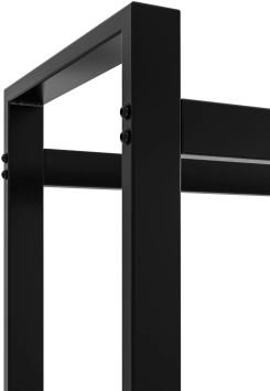 Porte-bûches – acier noir – 150 x 75 cm – élégant