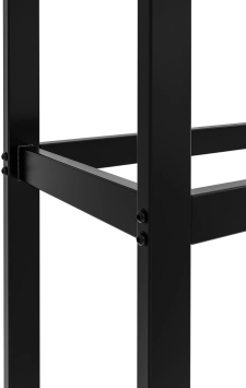 Porte-bûches – acier noir – 150 x 75 cm – élégant