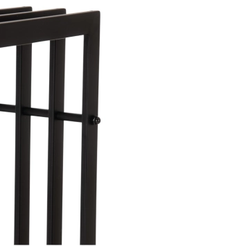 Porte-bûches – 100 x 50 cm – métal noir mat – décoration