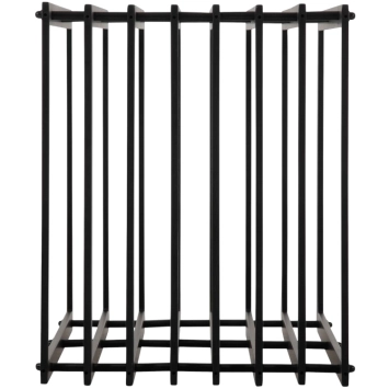 Porte-bûches – 100 x 50 cm – métal noir mat – décoration