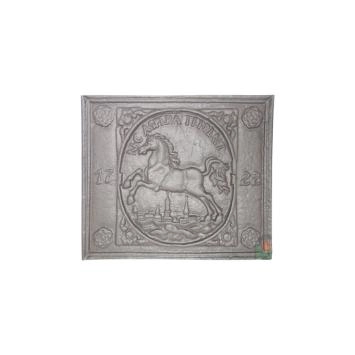 Openhaard ornament, paard, gietijzer, zwaar