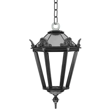 Verandalamp aan ketting – 50 cm – zwart – klassieke hanglamp