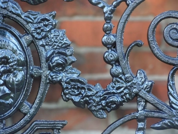 Clôture – cadre de fenêtre classique – 127 cm – noir – fonte