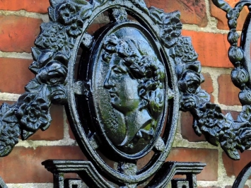 Clôture – cadre de fenêtre classique – 127 cm – noir – fonte