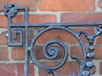 Clôture – cadre de fenêtre classique – 127 cm – noir – fonte