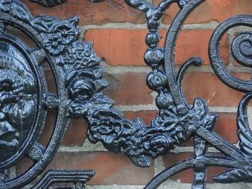 Zaun, Fensterbank, Gusseisen, schwarz, groß