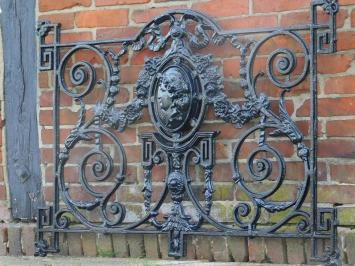Zaun, Fensterbank, Gusseisen, schwarz, groß