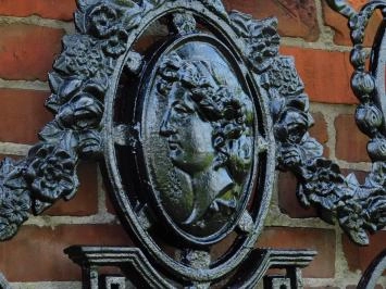 Zaun, Fensterbank, Gusseisen, schwarz, groß
