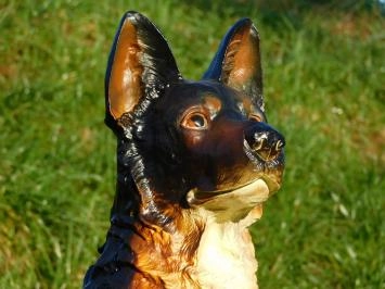 Chien de berger - statue en polystone - chien - 60 cm - en couleur